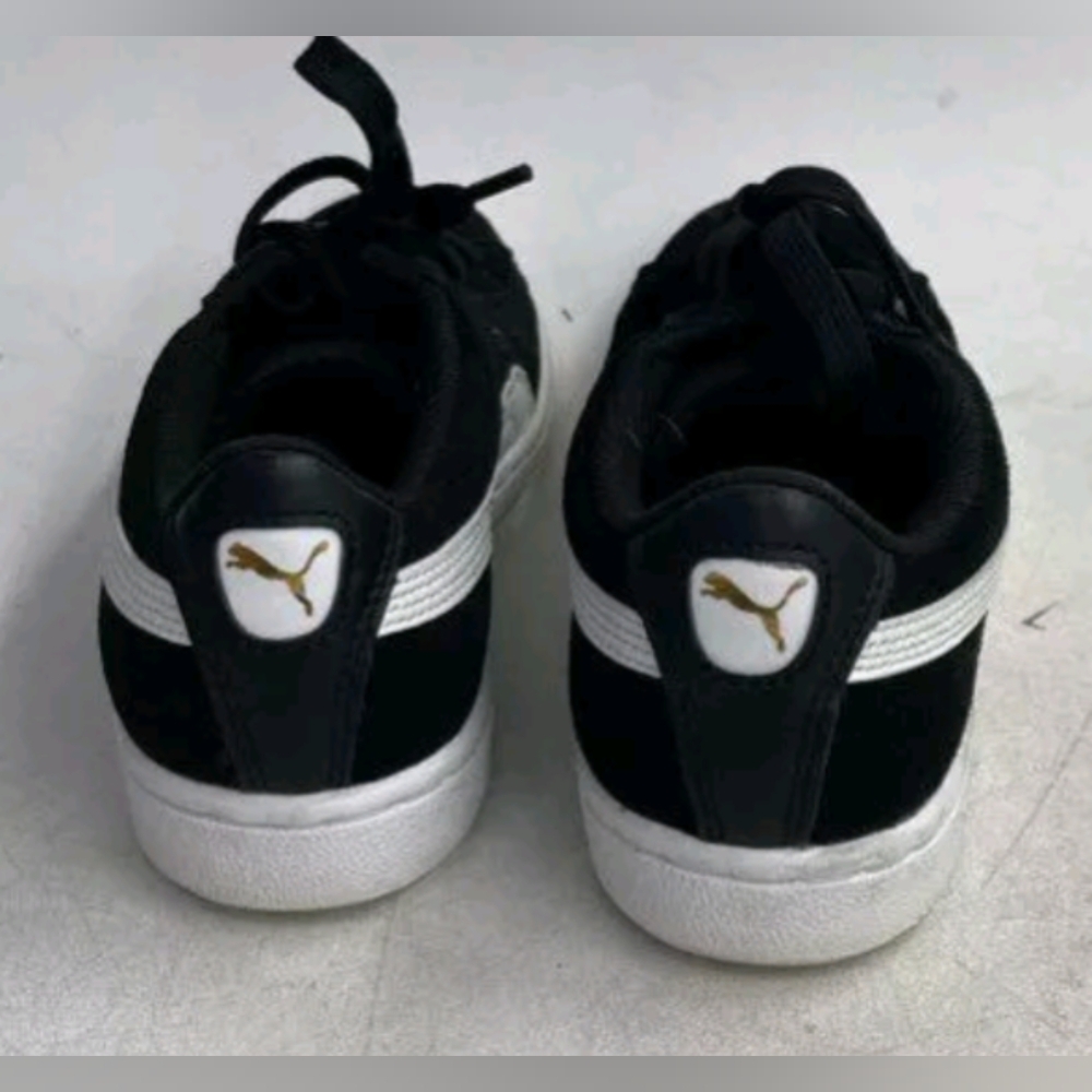 Puma Women's Platform Softfoam Suede Gold / Black Sneakers -Size 6.5 - Picture 5 of 7